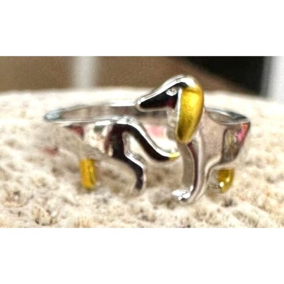 Dachshund Ring Pinkie Pull Apart Doxie Dog Rescue Metals Weiner Doxie We… - Picture 1 of 12